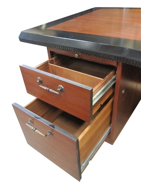 Monteverdi & Young Massive Executive Desk With Leather Accents 2