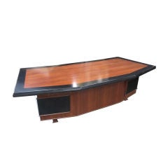 Monteverdi & Young Massive Executive Desk With Leather Accents