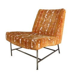 Harvey Probber  Slipper Chair with Brass Base