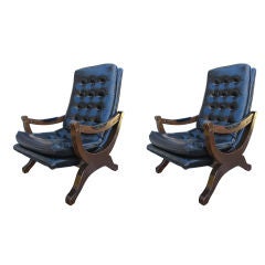 Pair of Colonial Style Spanish Armchairs