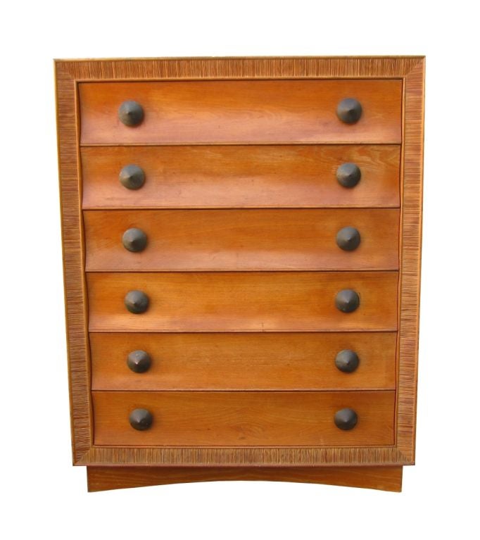 Paul Frankl Bleached Mahogany Chest of Drawers