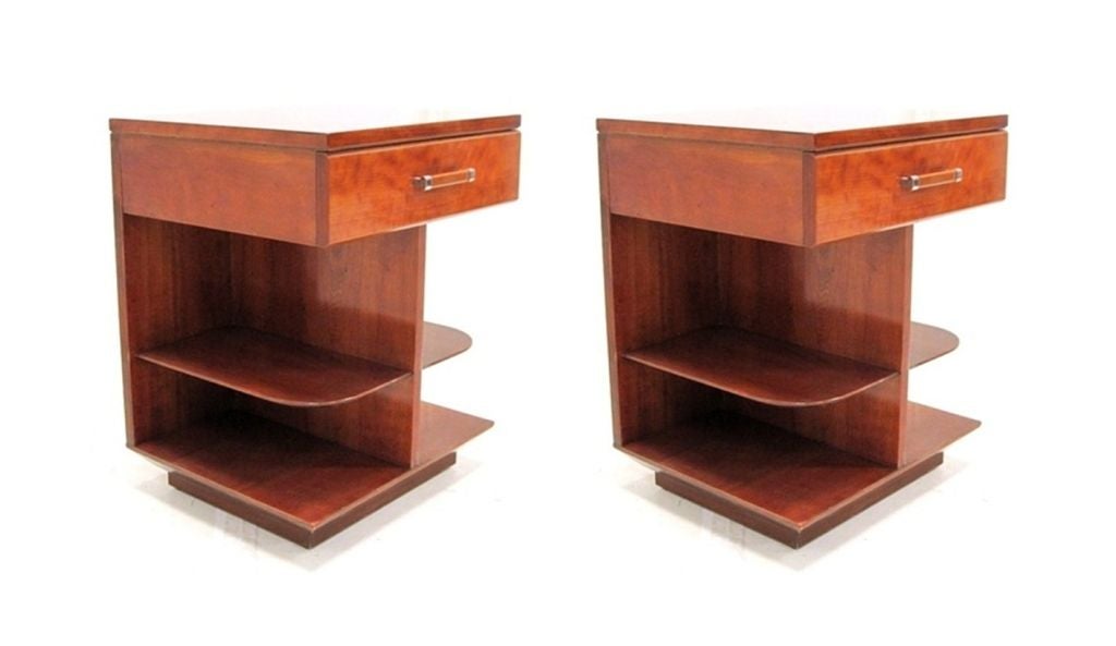 Mid-20th Century Pair of Bedside Tables by Renzo Rutili for Johnson