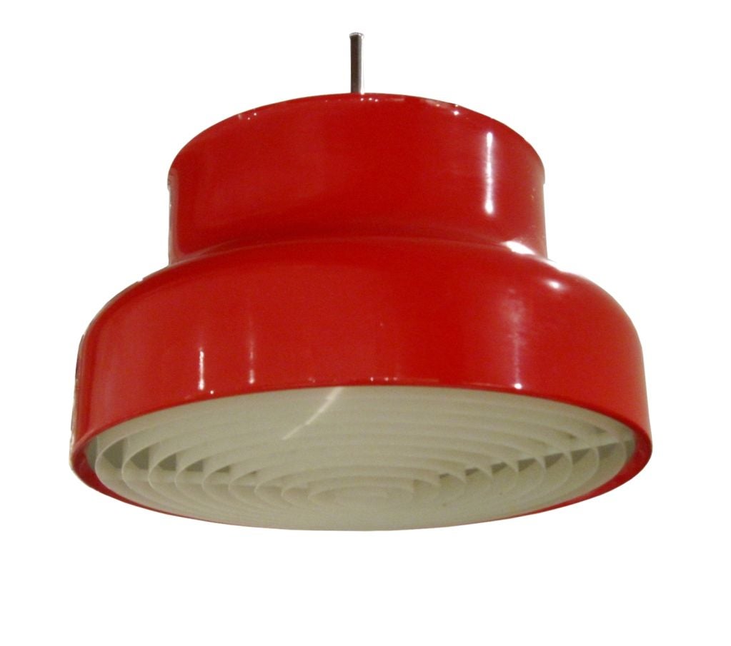 Bumling, Atelje Lyktan classic hanging lamp is more popular than ever. Design by Anders Pehrson in 1968.

This ceiling fixture looks amazing either at a home setting or at an office.

Even though the lamp is made of metal and looks large and