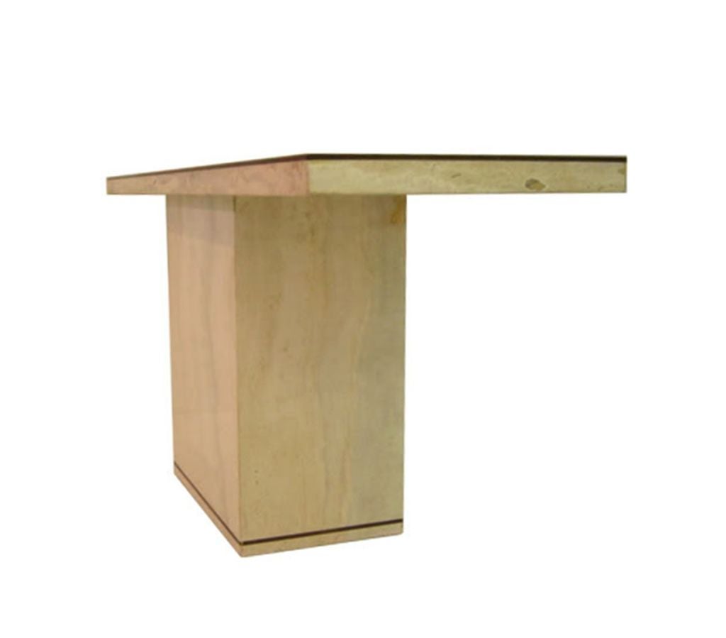 Mid-Century Modern Travertine Console Table for Ello Furniture