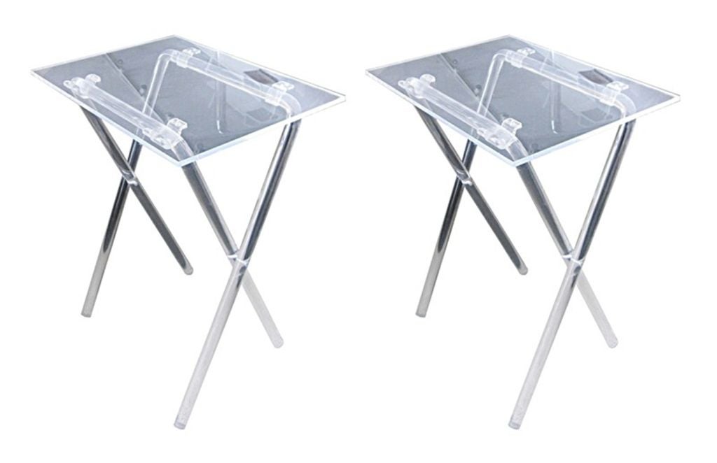 Pair of Lucite Serving Tables/Trays, Circa 1970s