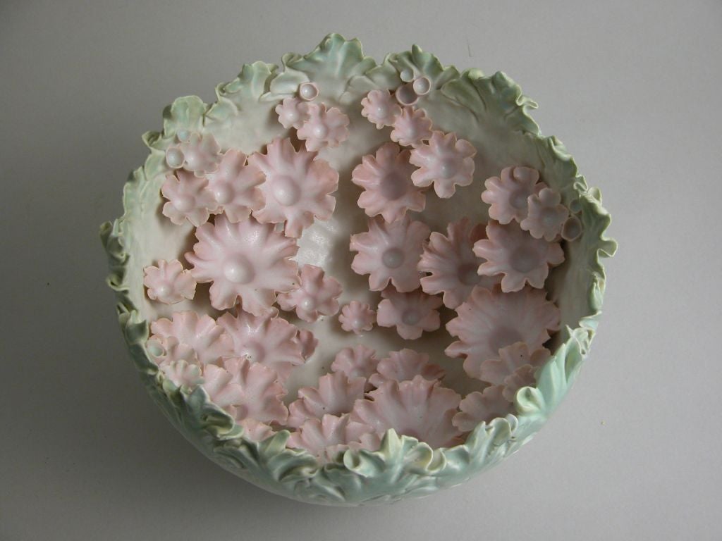 American Flowered Bowl of Fantasy For Sale