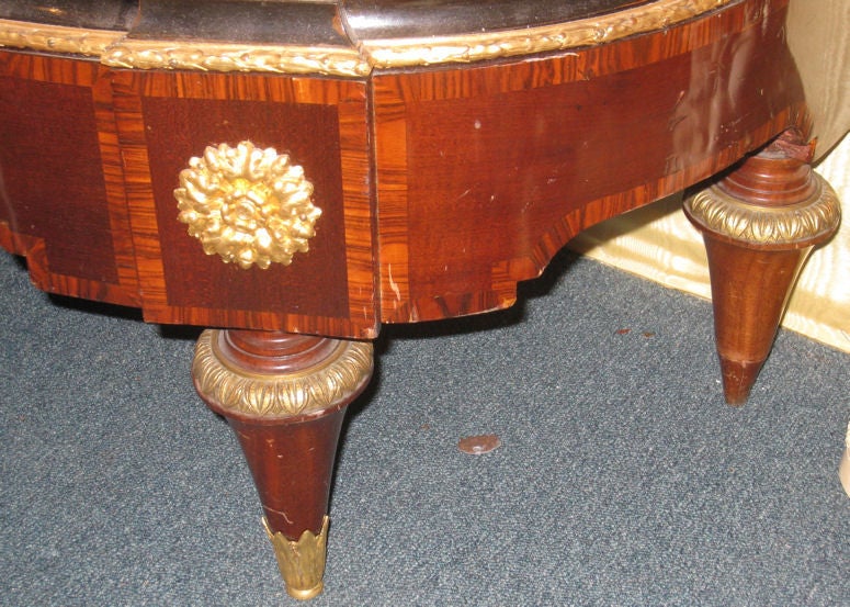 19th Century French Louis XVI Style Demilune Side Cabinet with Marble Top For Sale 4