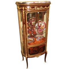 Louis-XVI-Vitrine mit Ormolu-Montierung aus Vernis Martin von Francois Linke