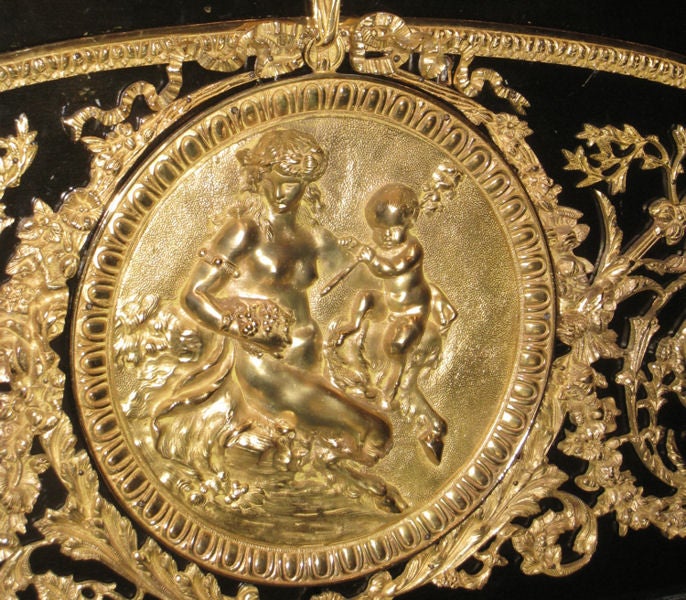 Ebonized Louis XVI Style Commode After Guillaume Benneman