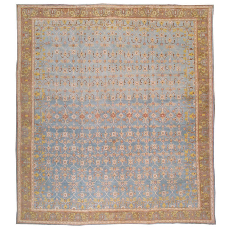 Antique Indian Cotton Agra Rug For Sale