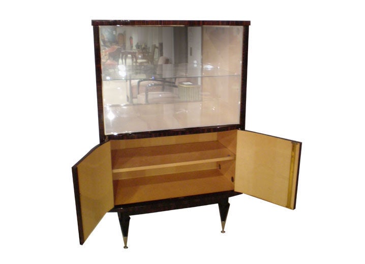 French Art Deco Vitrine in Macassar Ebony