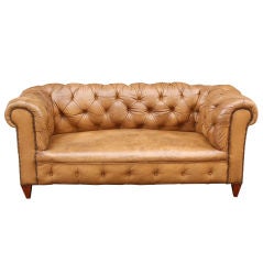 Used Chesterfield Sofa of Tufted Leather