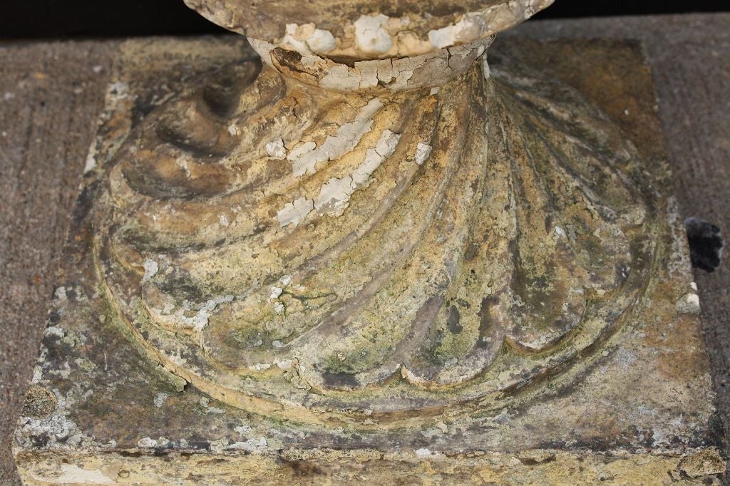 Scottish Garden Urn in Terra Cotta with Figural Relief 1