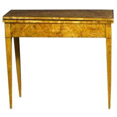 A Swedish Gustavian Game Table in Alder Root. Made "Malardalen"