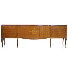 Italian Marquetry Art Deco Sideboard by Dassi