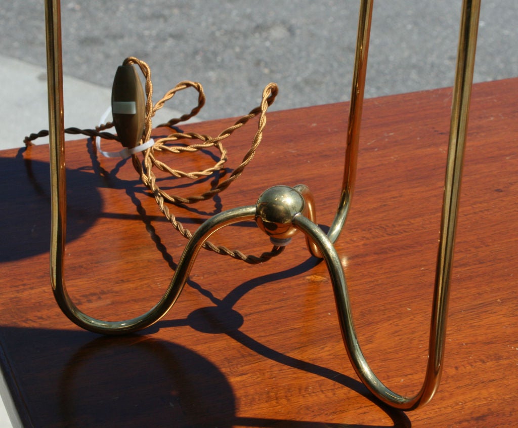 French Deco Lamp with Pierced Metal Shades