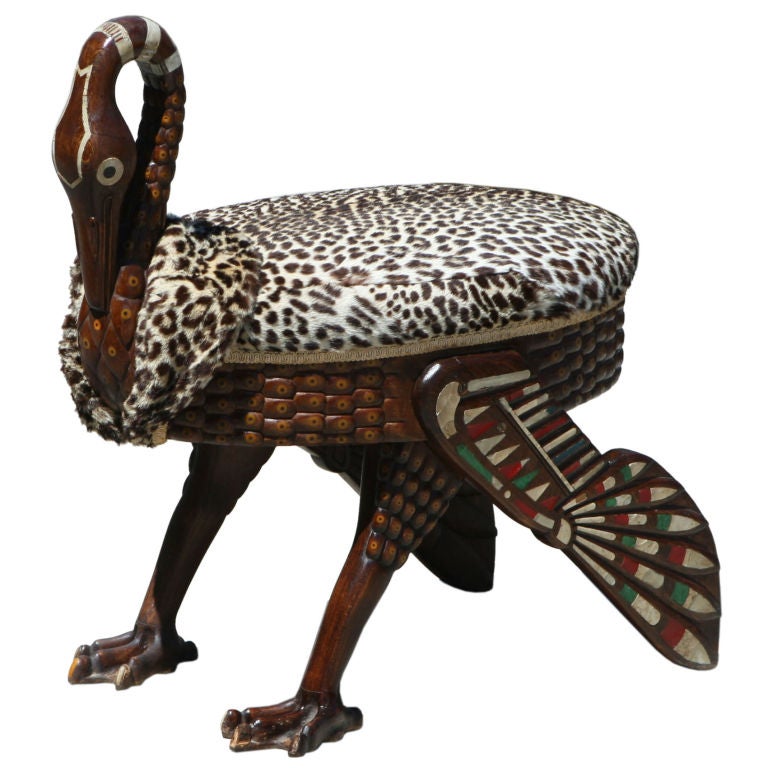 Egyptian Revival Ibis Stool