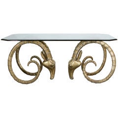 Bronze Ibex Head Dining Table After Chervet