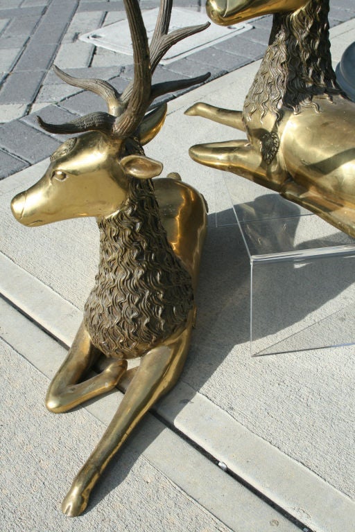 large brass reindeer