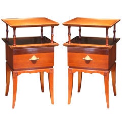 Vintage Pair of Chinoiserie Side Tables