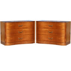 Pair of Mahogany Serpentine Chest of Drawers by Grosfeld House