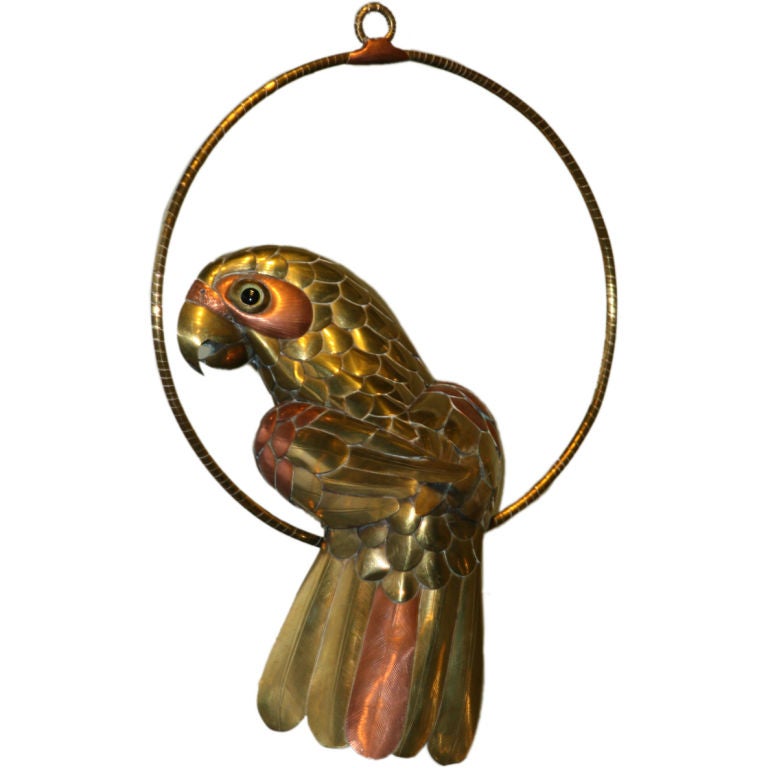 Parrot Sculpture by Sergio Bustamante