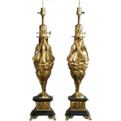 Bronze "Bird" lamps