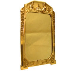 Vintage Silvered Bronze Vanity Mirror