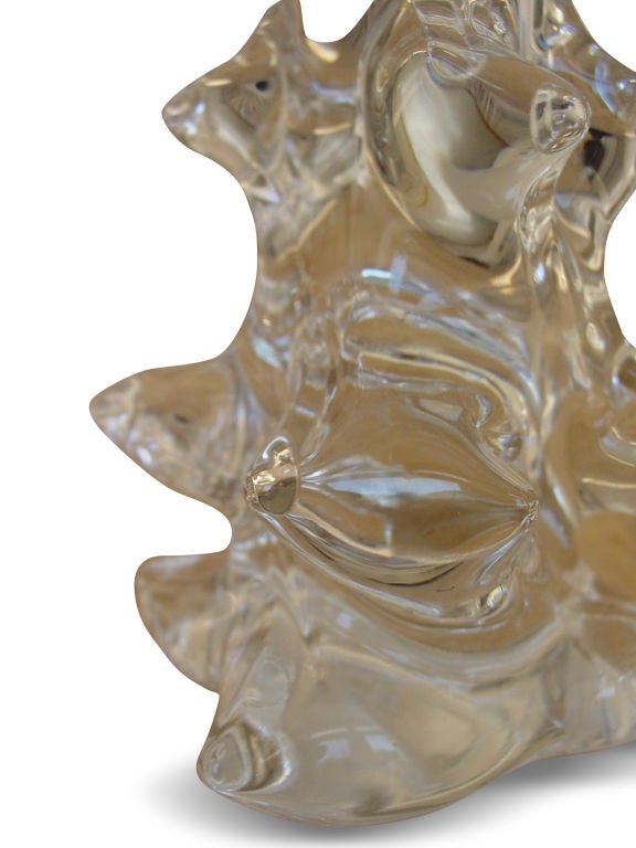 Crystal lamp by the French co. Schneider, France. Signed with inscription, 'Schneider'.