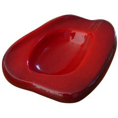 Pol Chambost Ceramic - Red , Signed