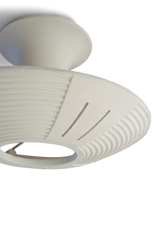 French Plaster Ceiling Light Fixture by Arlus