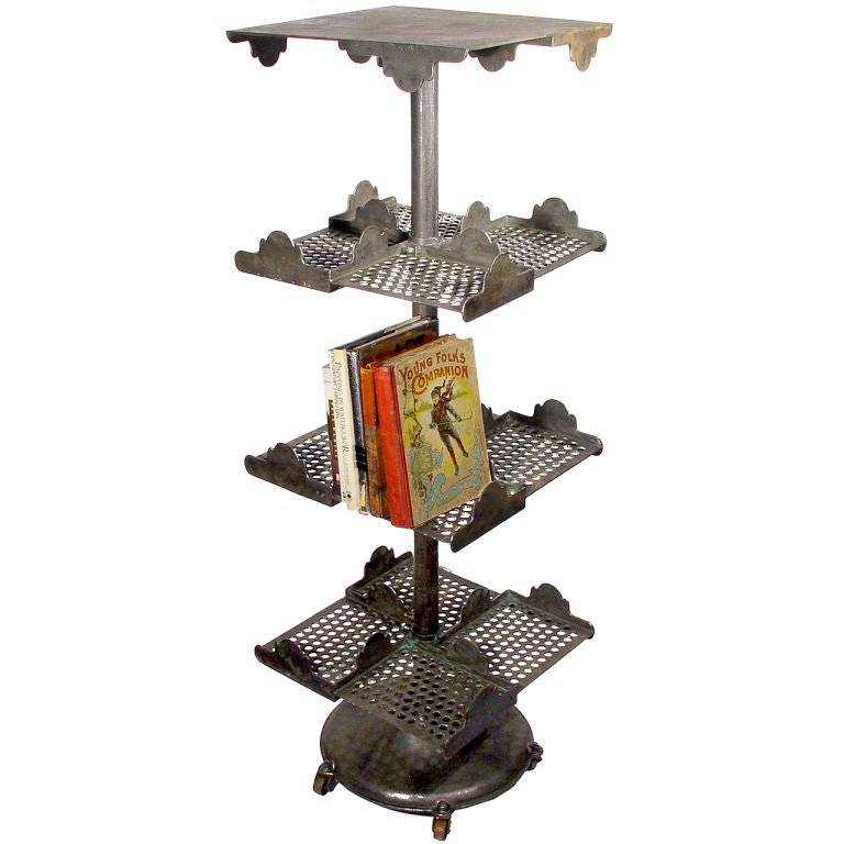 Cast Iron Revolving Book Rack at 1stDibs spinning book rack