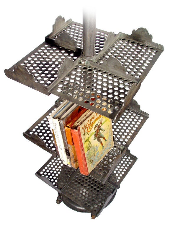 Cast Iron Revolving Book Rack at 1stDibs spinning book rack