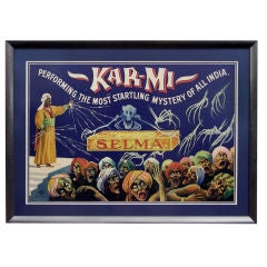 Rare 1914 "Kar-Mi" Magic Poster