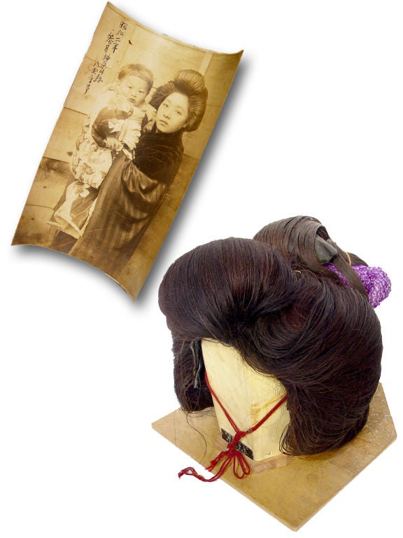 Early Geisha Wig- Original Case and Pictures