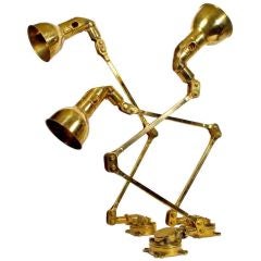 Large Articulated Brass Marine Map reading light