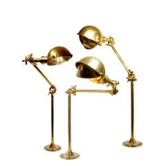 Large Articulated Brass Marine Map Reading Light