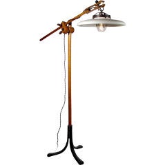 Antique 1800's X-Ray Tube Stand - Converted To Floor lamp