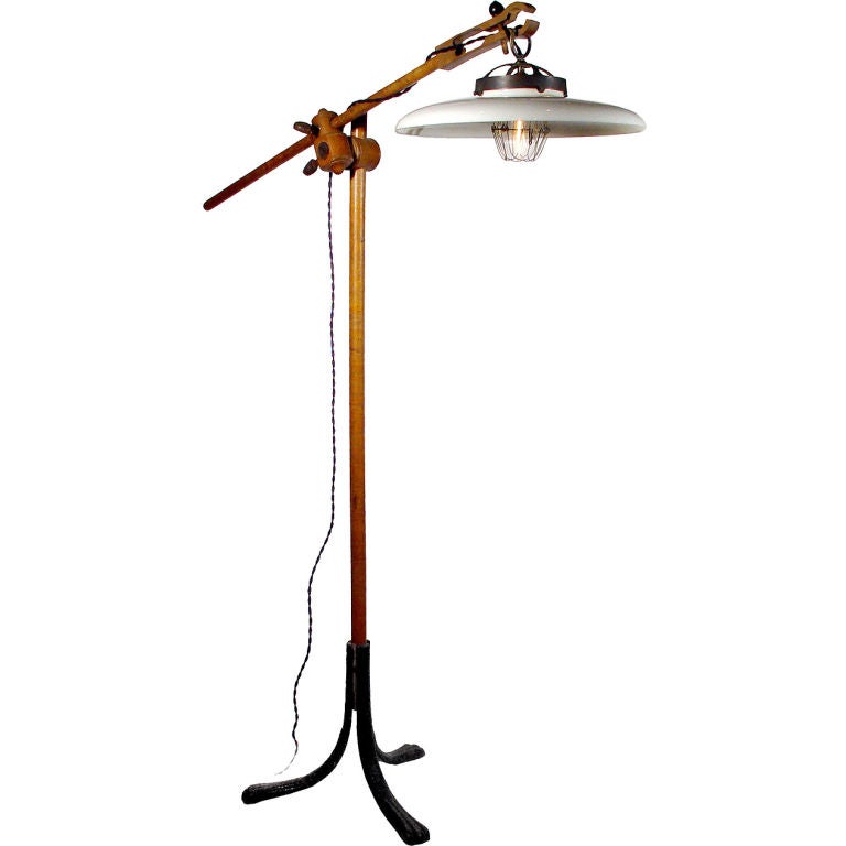 1800's X-Ray Tube Stand - Converted To Floor lamp