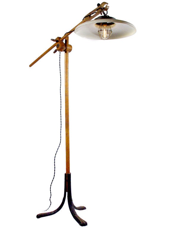 American 1800's X-Ray Tube Stand - Converted To Floor lamp