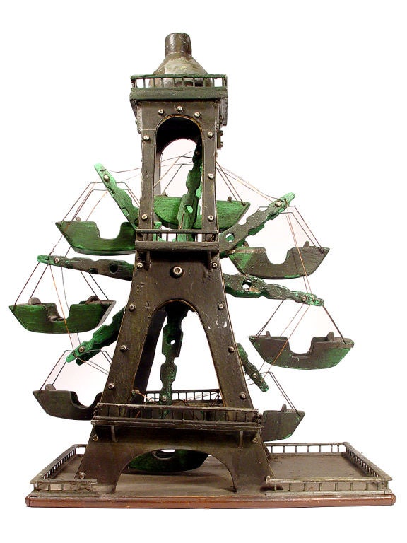 French Folk Art Folly - Eiffel Tower Ferris Wheel