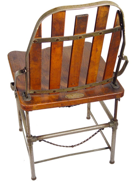 American Important Early “Adjustable Industrial Chair” by Brizard & Young