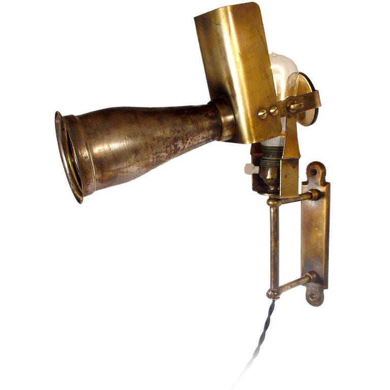 Early Brass Articulated Medical Spot Light