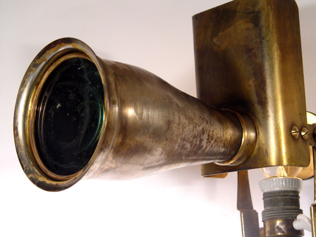 Early Brass Articulated Medical Spot Light 1