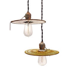 Antique Mirrored Pendent Lamps