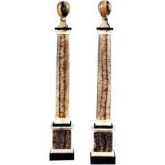 PAIR OF BLUE JOHN CHIMNEY ORNAMENTS