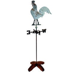 Antique Rooster Weathervane with original Directional