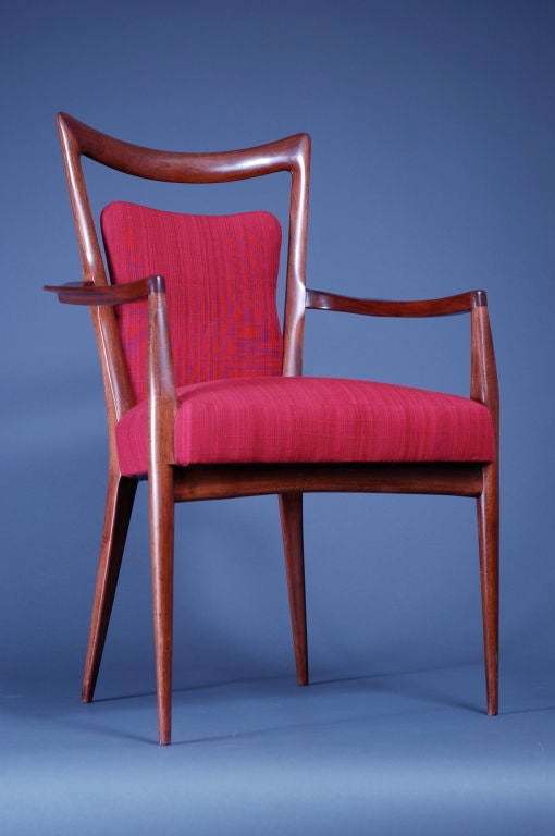 Important pair of arm chairs by Melchiorre Bega and Mario Gottardi, promient Milanese architects.