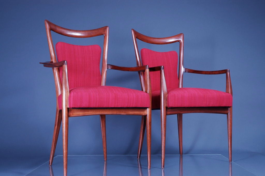 Mid-20th Century Pair Of Arm Chairs by Melchiorre Bega And Mario Gottardi
