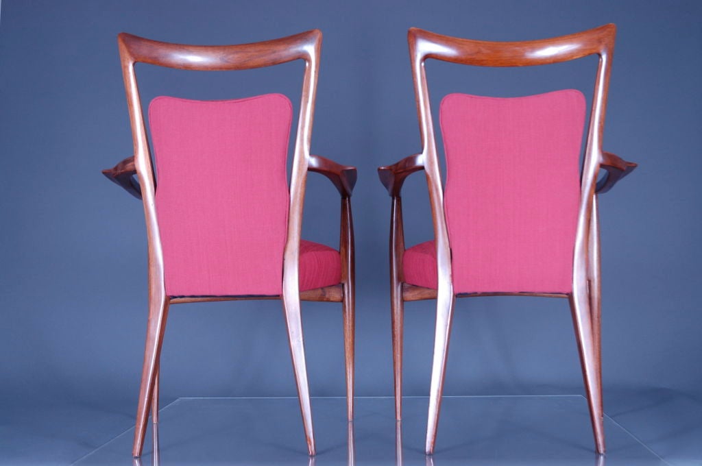 Italian Pair Of Arm Chairs by Melchiorre Bega And Mario Gottardi